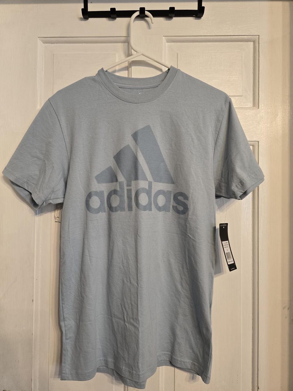 adidas Light Blue Short Sleeve Logo Tee